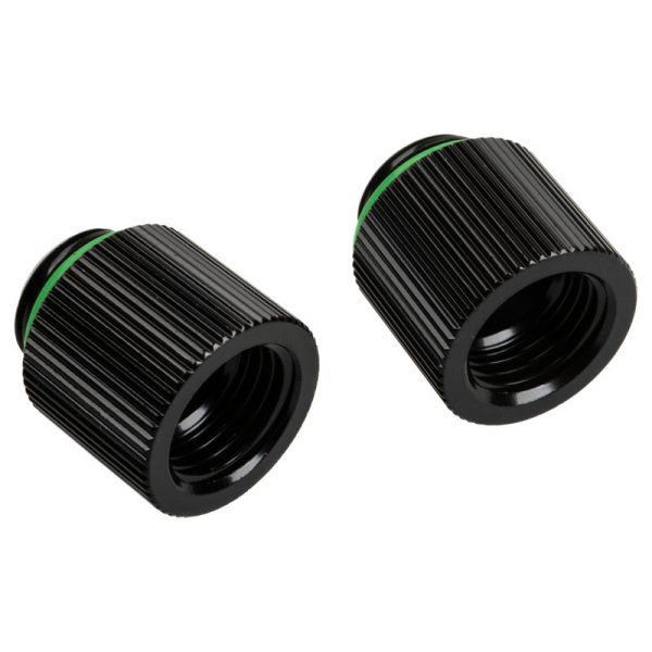 Bitspower Touchaqua adapter straight G1/4 inch AG to G1/4 inch IG – pack of 2, 15mm, black