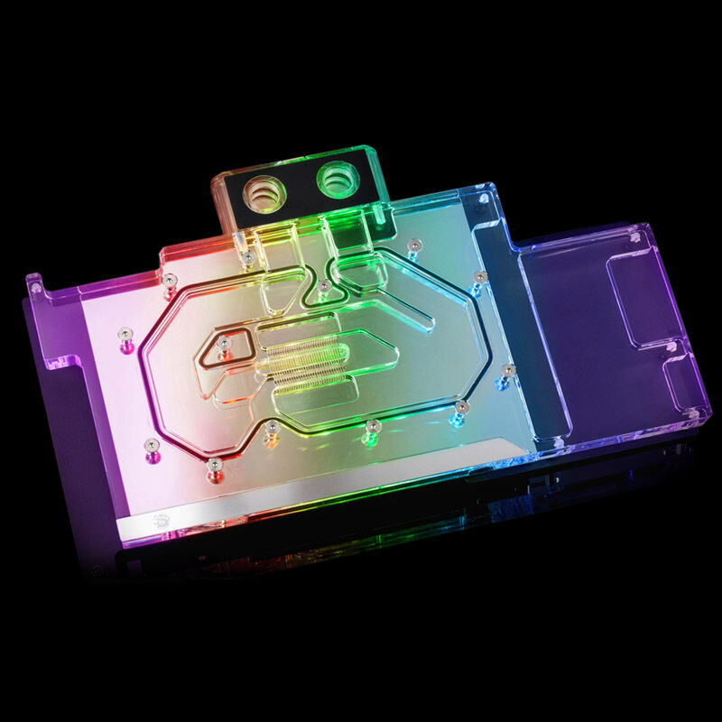 Bitspower Classic ASUS ROG Strix GeForce RTX 3080 GPU Water Cooler - Nickel + Acrylic