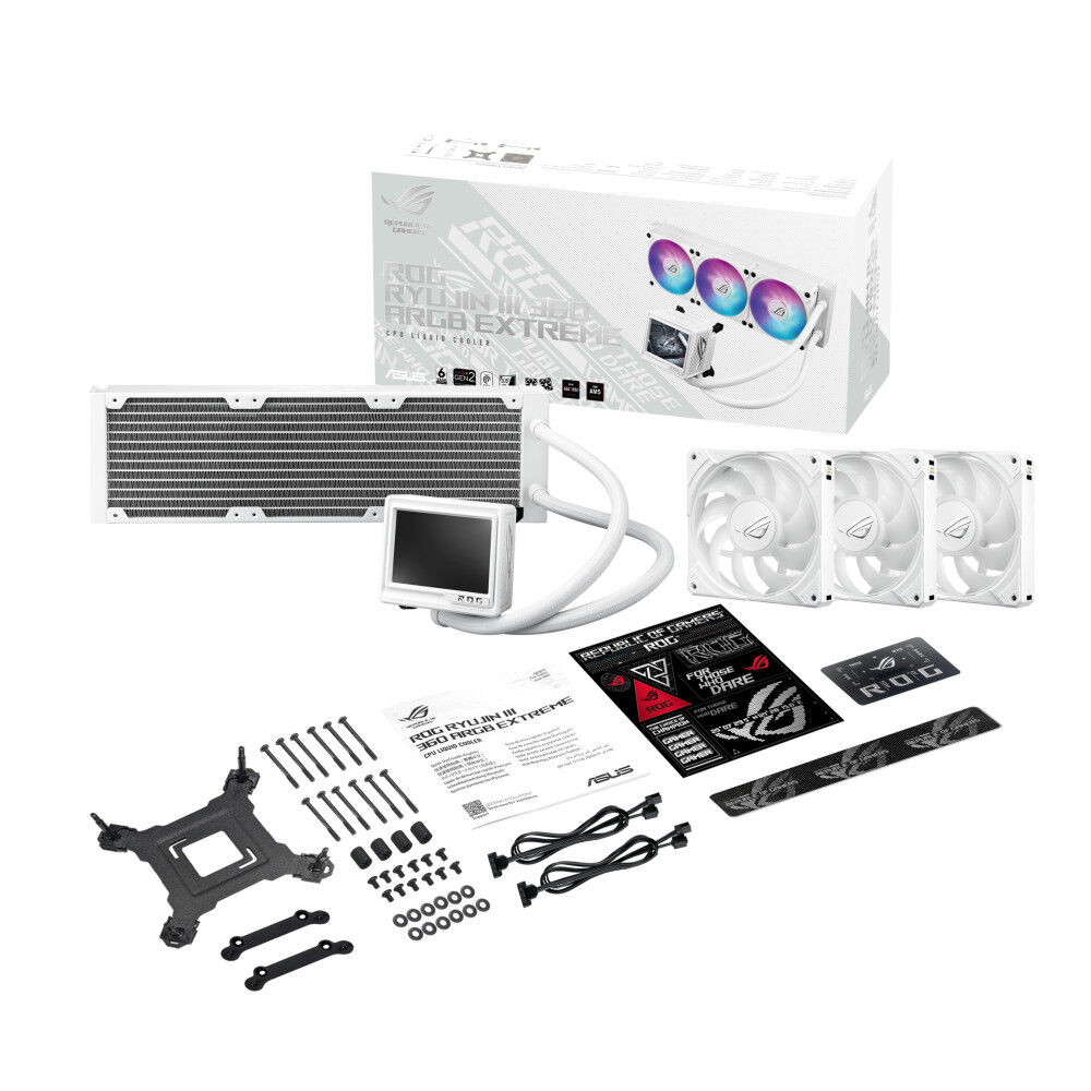 ASUS ROG Ryujin III 360 ARGB Extreme AiO Water Cooling System - 360mm, White