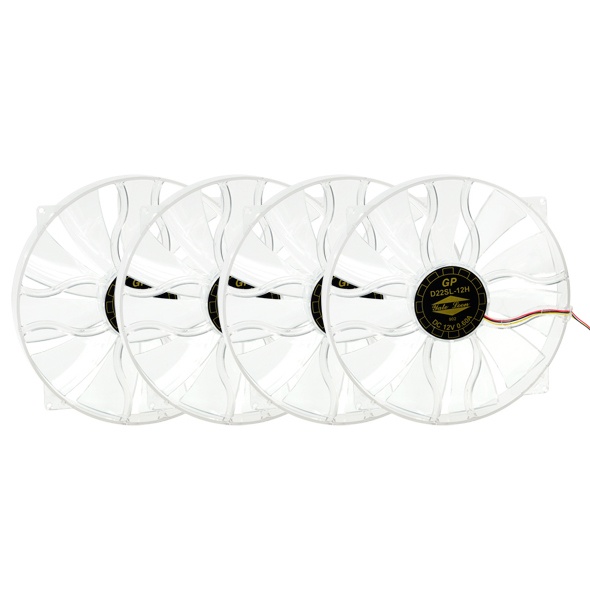 Yate Loon D22SL-12H 220mm/600rpm (4x Fan Pack)