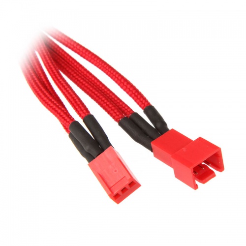 BitFenix 3-pin extension 30cm - sleeved red / white