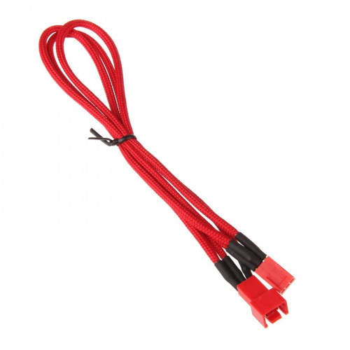 BitFenix 3-pin extension 30cm - sleeved red / white