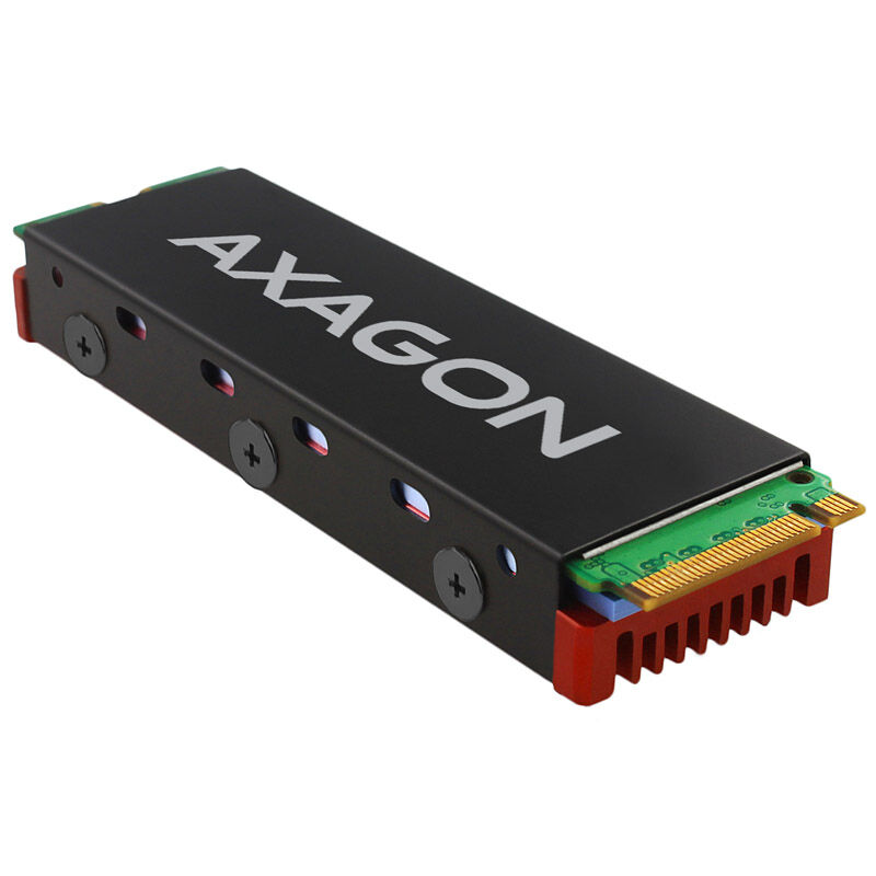 AXAGON CLR-M2 passive M.2 SSD heatsink - 2280, aluminum, red : image 5
