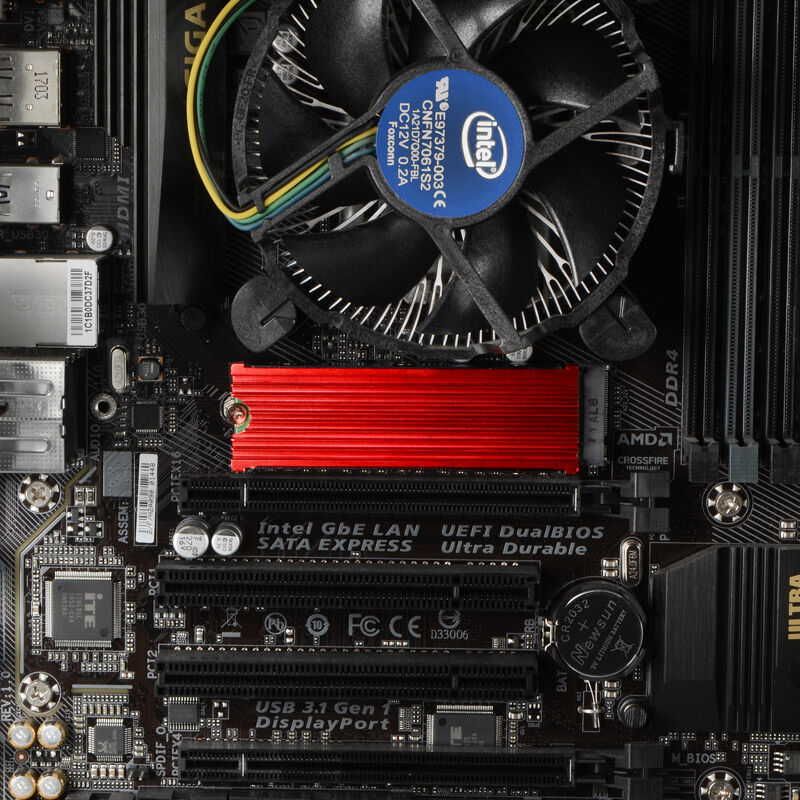 AXAGON CLR-M2 passive M.2 SSD heatsink - 2280, aluminum, red : image 9
