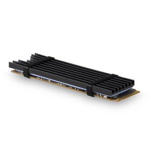 AXAGON CLR-M2L3 passive M.2 SSD heatsink - 2280, 3 mm height, aluminum, black