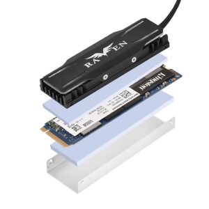 SilverStone SST-TP03-ARGB - M.2 SSD cooler with ARGB - black