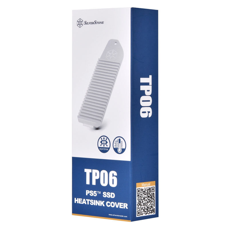 SilverStone SST-TP06 - PS5 Aluminum M.2 SSD Cooler - silver
