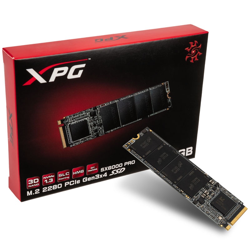 ADATA XPG SX6000 Pro Series NVMe SSD, PCIe 3.0 M.2 Type 2280 - 512 GB