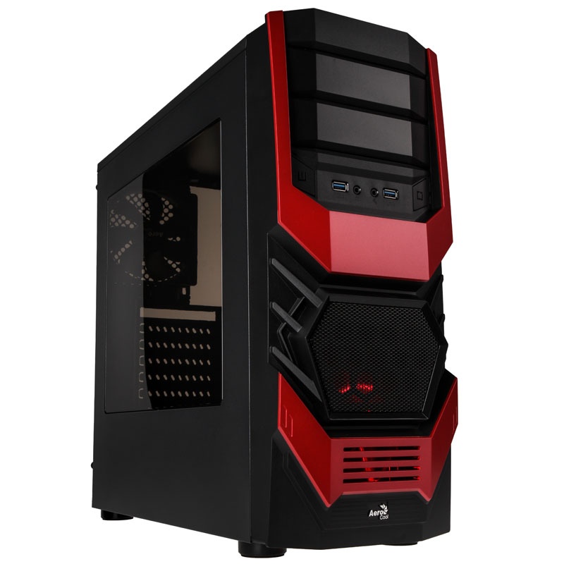 Aerocool Cyclops Advance V2 Midi Tower - Red Window