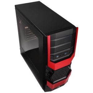 Aerocool Cyclops Advance V2 Midi Tower - Red Window