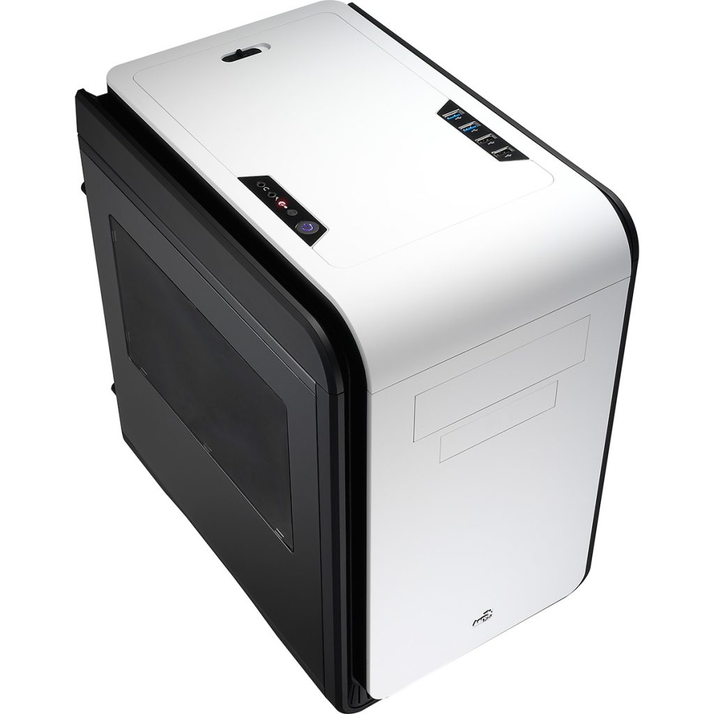 Aerocool Dead Silence Black/White Gaming Cube Case with Side Window ...