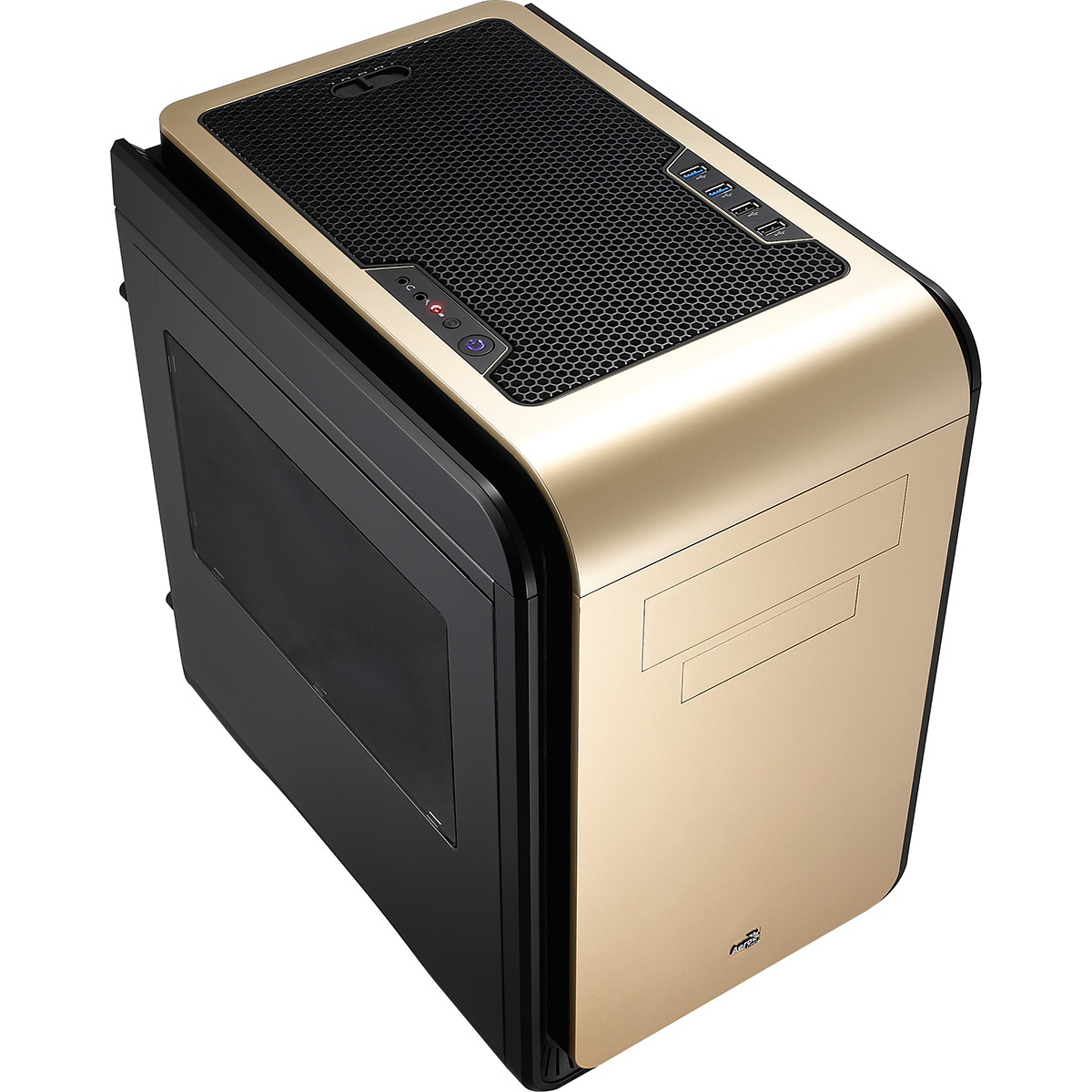 Aerocool Dead Silence Gold Gaming Cube Case with Side Window ...