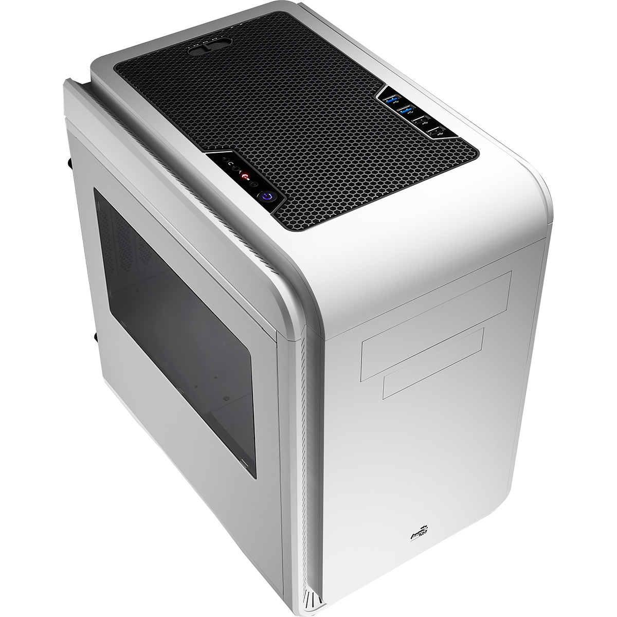 Aerocool Dead Silence White Gaming Cube Case with Side Window ...