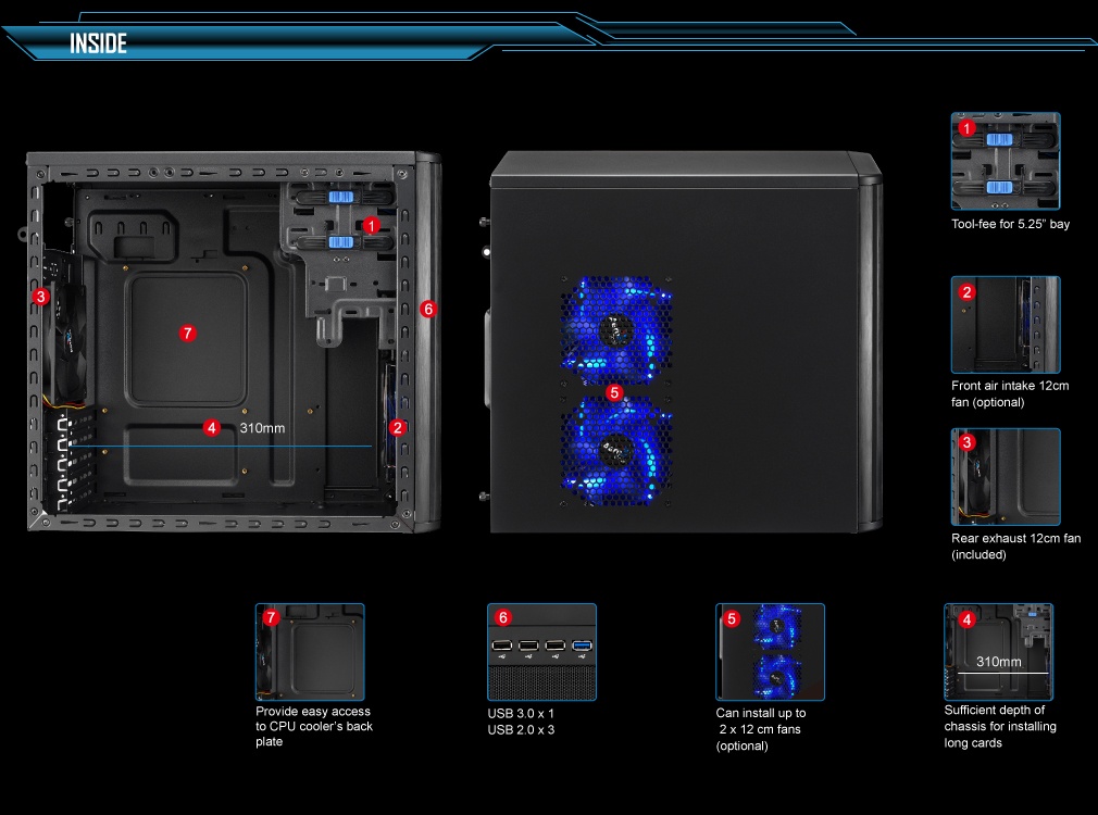 Aerocool Qs-200 Lite - Black