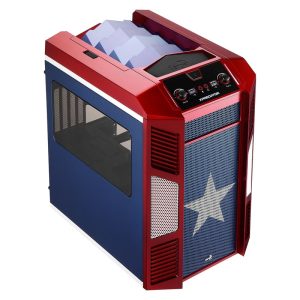 Aerocool Xpredator Cube Micro-ATX Chassis - blue/red