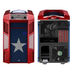 Aerocool Xpredator Cube Micro-ATX Chassis - blue/red