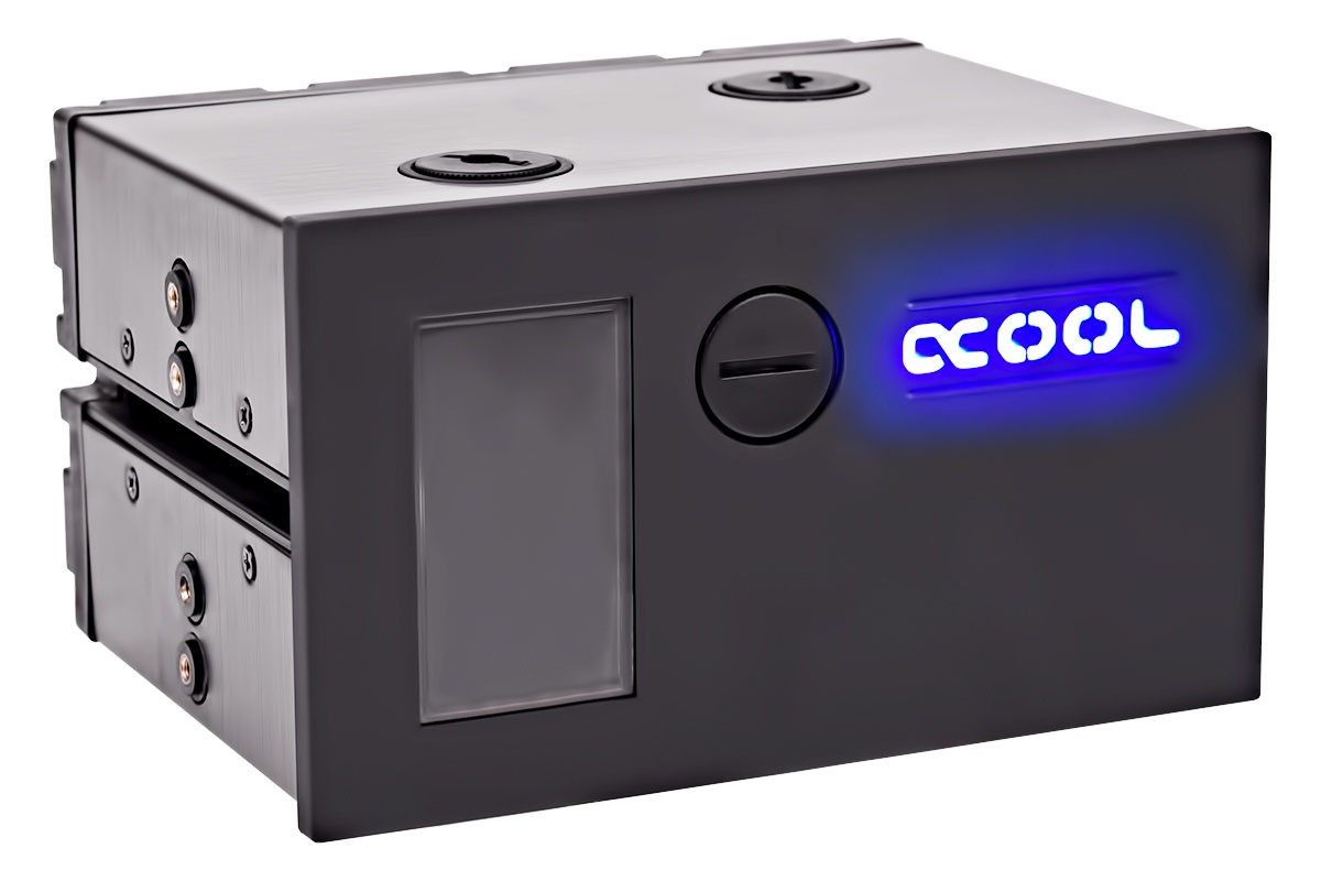 Alphacool Eisfach - Single Laing DC-LT - Dual 5,25 Bay Station incl. 2x Alphacool DC-LT 2400