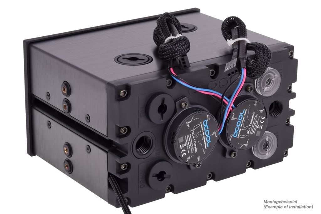 Alphacool Eisfach - Single Laing DC-LT - Dual 5,25 Bay Station incl. 2x Alphacool DC-LT 2400