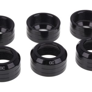 Alphacool Eiszapfen 13mm HardTube Compression Ring 6 Pack - Deep Black