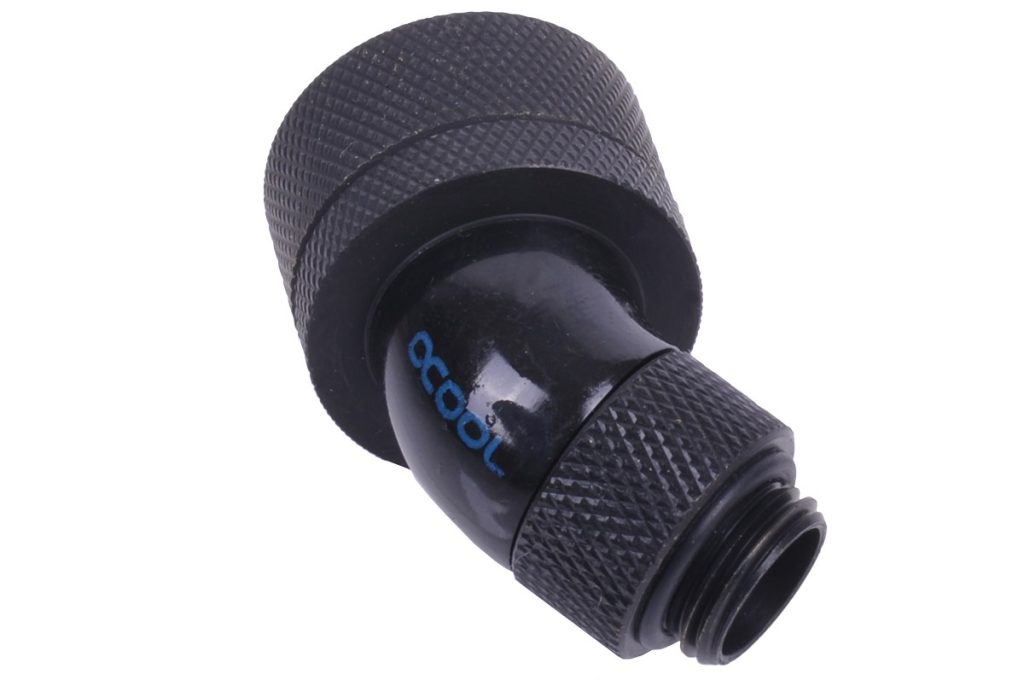 Alphacool HF 19/13 Compression Fitting 45degree Rotary G1/4 - Deep Black