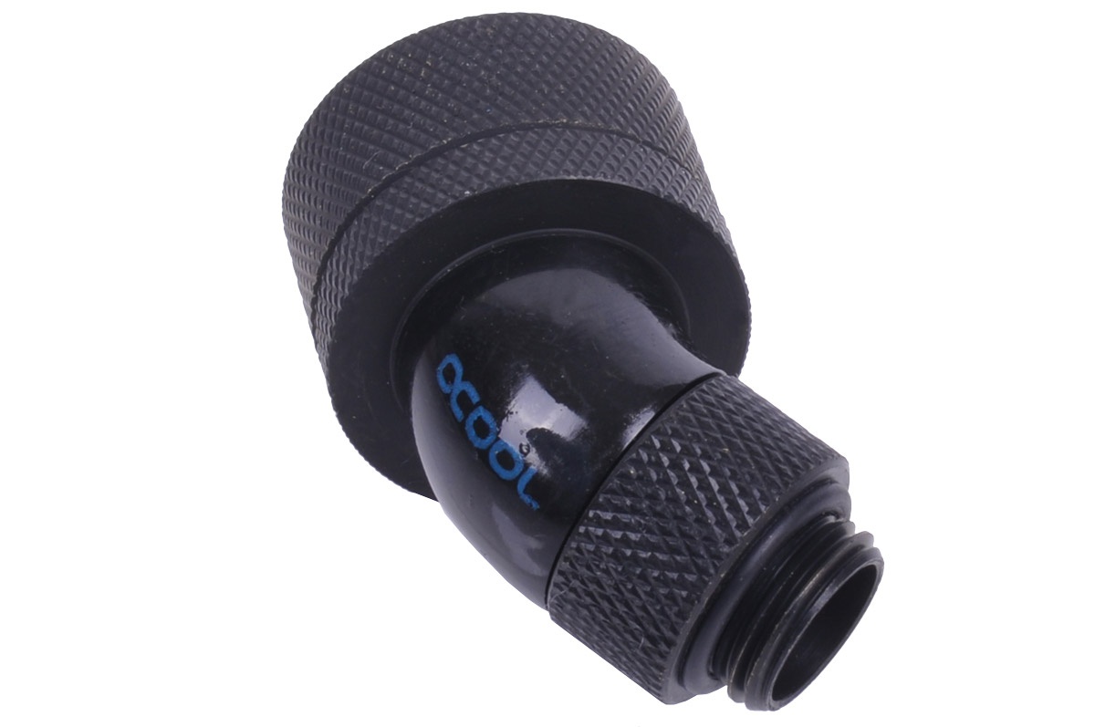 Alphacool HF 19/13 Compression Fitting 45degree Rotary G1/4 - Deep Black