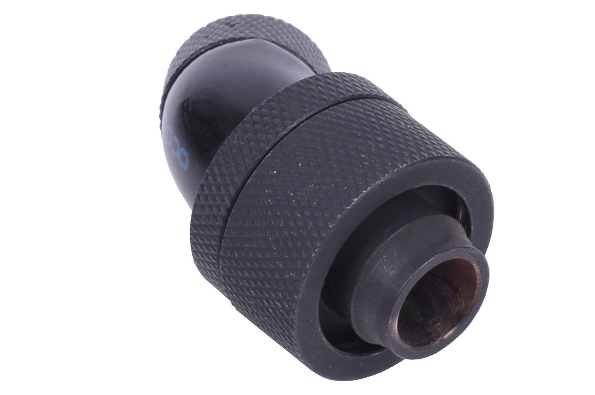 Alphacool HF 19/13 Compression Fitting 45degree Rotary G1/4 - Deep Black