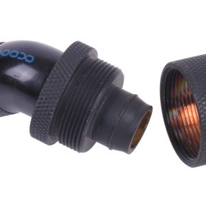 Alphacool HF 19/13 Compression Fitting 45degree Rotary G1/4 - Deep Black