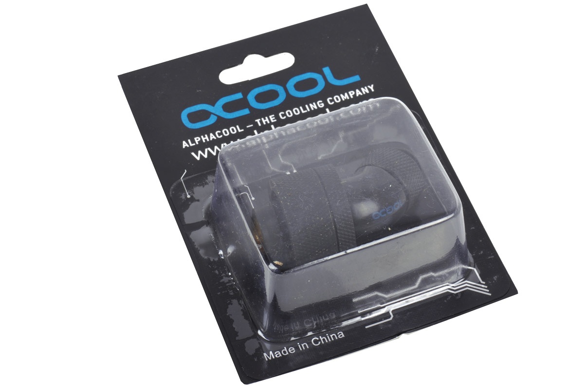 Alphacool HF 19/13 Compression Fitting 45degree Rotary G1/4 - Deep Black