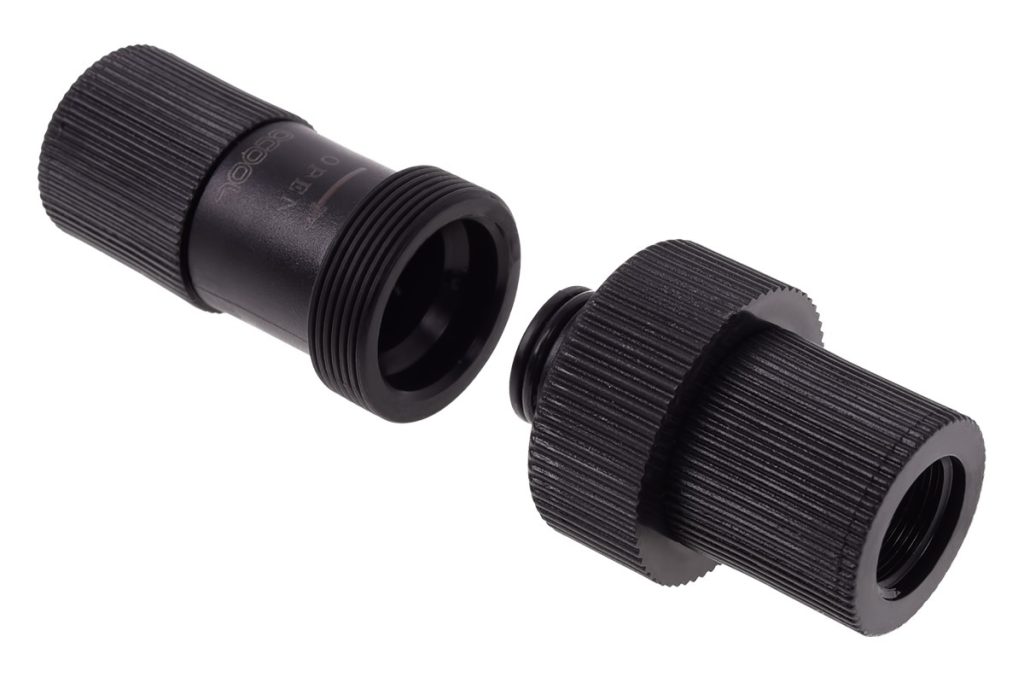 Alphacool HF quick release connector kit G1/4 - black - Watercooling UK