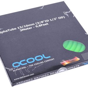 Alphacool tubing AlphaTube HF 10.13 (3.8 ID) - UV Green 3m (9,8ft) Retailbox