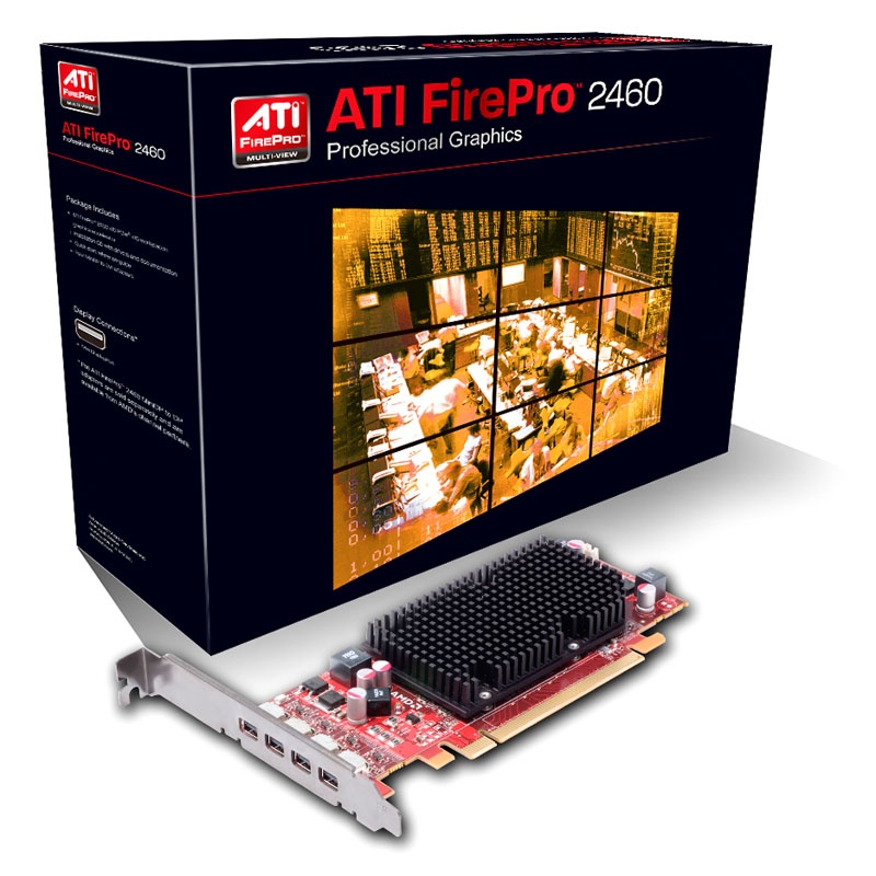 AMD FirePro 2460, 512MB GDDR5, 4x mini-DP