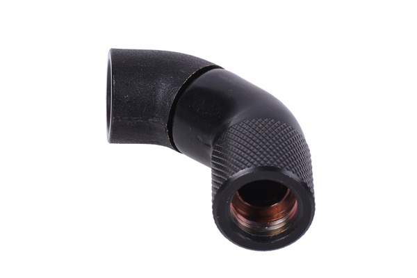 Angled Adapter Double 45- Revolvable G1/4 inner thread to G1/4 inner thread - Black Matt