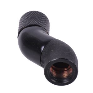 Angled Adapter Double 45- Revolvable G1/4 inner thread to G1/4 inner thread - Black Matt