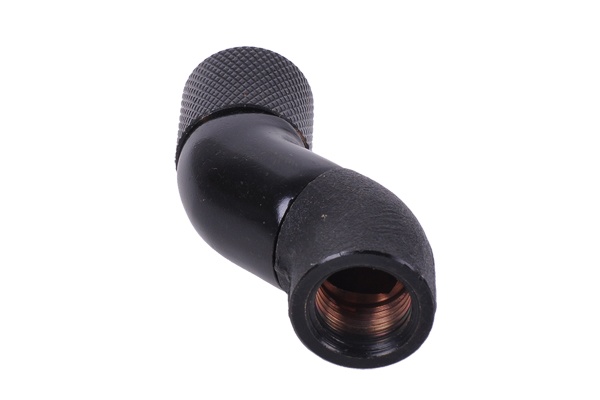 Angled Adapter Double 45- Revolvable G1/4 inner thread to G1/4 inner thread - Black Matt
