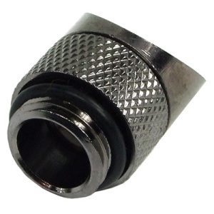 Angled adaptor 45- Rotary G1/4 Outer Thread - G1/4 Inner Thread - Knurled - Black Nickel