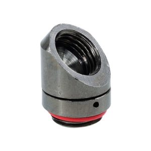 Angled Adaptor 45- Rotary G1/4 To G1/4 IG - Black Nickel
