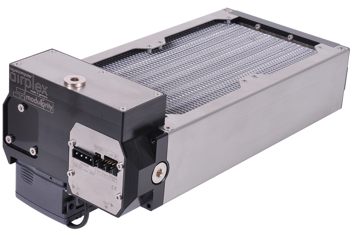 Airplex Radiator Aquacomputer airplex modularity system 240 mm, aluminum fins, Compact ...