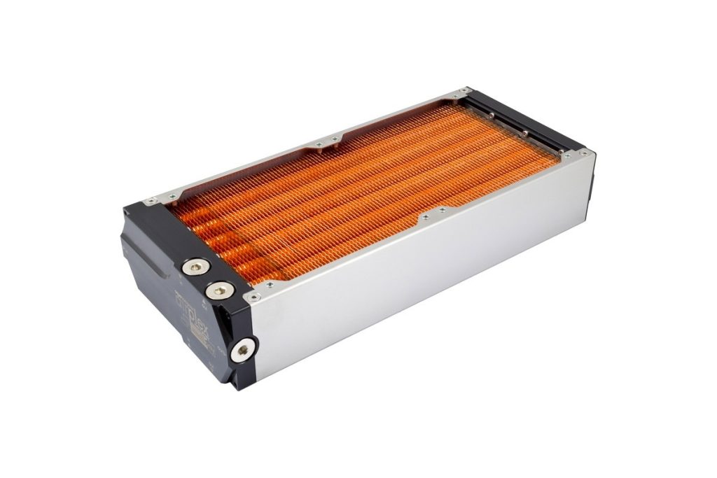 Aquacomputer airplex modularity system 280 mm, copper fins, one circuit, stainless steel side panels