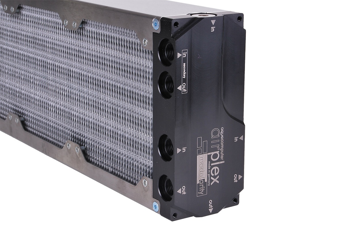 Airplex Radiator Aquacomputer airplex modularity system 480 mm, aluminum fins, one ...