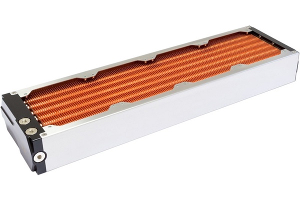 Aquacomputer airplex modularity system 480 mm, copper fins, one loop, stainless steel side panels