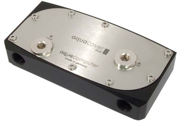 Aquacomputer Aquacover Dual DDC Pump Top for Laing/Swiftech