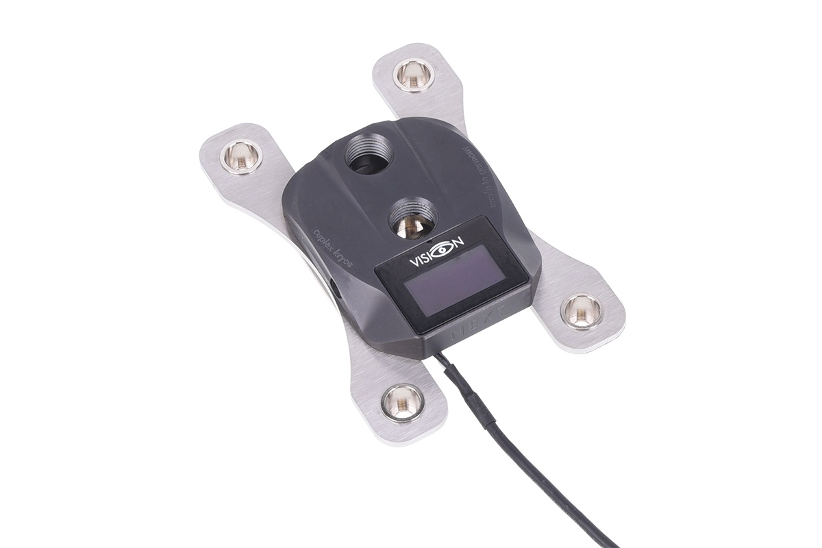 Aquacomputer cuplex kryos NEXT VARIO with VISION AM4, PVD/.925 silver ...