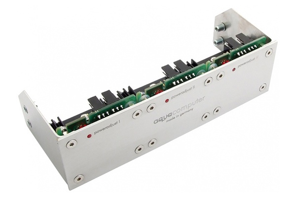 Aquacomputer mounting plate for poweradjust 2/3 and farbwerk, brushed stainless steel