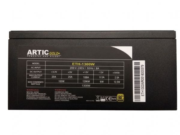 Artic Gold 1300W 92% Efficient Power Supply