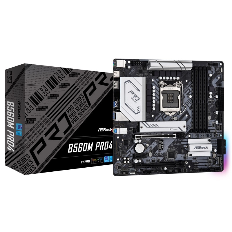 ASRock B560M Pro4, Intel B560 Mainboard - Socket 1200