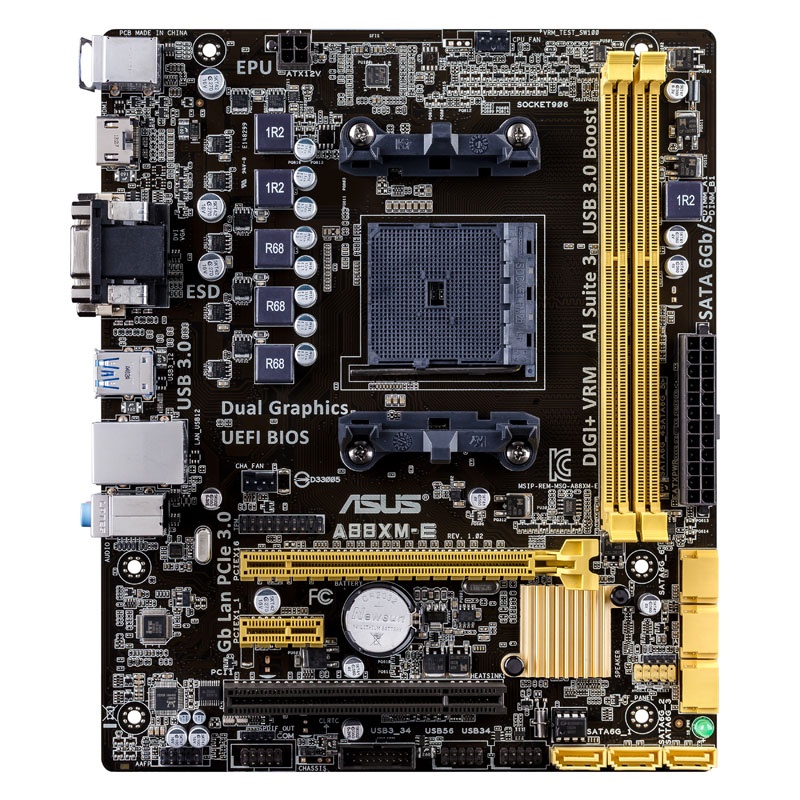 ASUS A88XM-E, AMD A88X Motherboard - Socket FM2 +