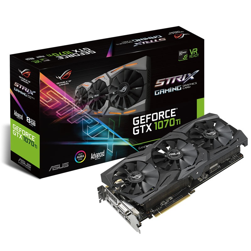ASUS GeForce GTX 1070 Ti STRIX A8G Gaming, 8192 MB GDDR5