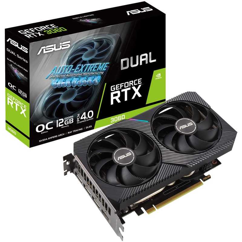 Asus GeForce RTX 3060 Dual O12G, 12288 MB GDDR6