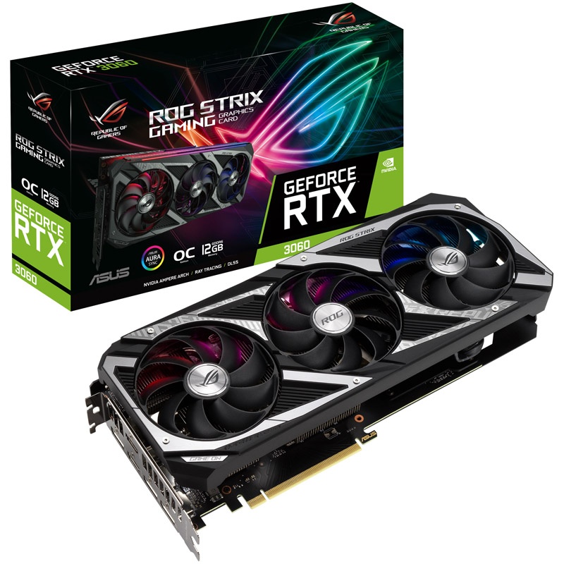 Asus Geforce RTX 3060 ROG Strix O12G, 12288 MB GDDR6