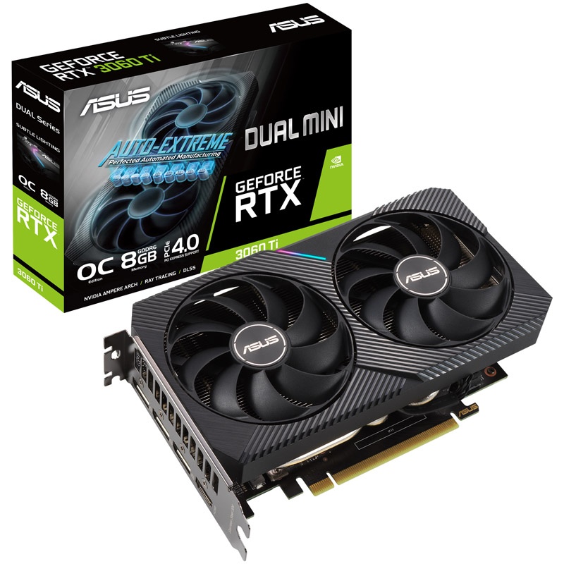 ASUS GeForce RTX 3060 Ti Dual O8G Mini, 8192 MB GDDR6